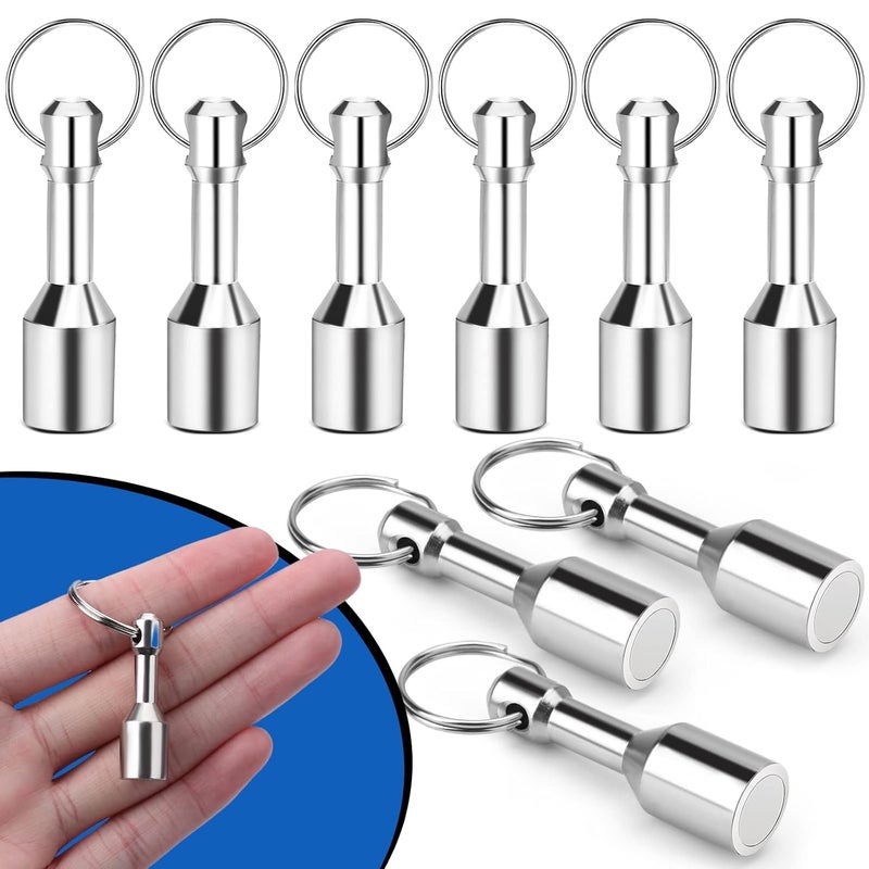 TRYMAG 10 Pack Keychain Magnets for Testing Brass, Neodymium Pocket Keychain with Strong Magnetic Rare Earth, Gold Silver Jewelry Test Magnet Hanging Keys Holder - Image 4